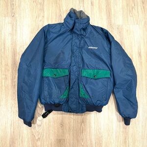 Vintage Stearns Flotation Jacket Adult Large Blue Green Life Vest PFD Boating